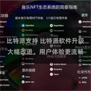 比特派支持 比特派软件升级大幅改进，用户体验更流畅