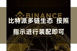 比特派多链生态  按照指示进行装配即可