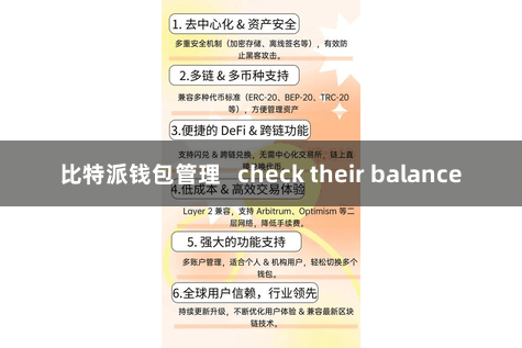 比特派钱包管理   check their balance